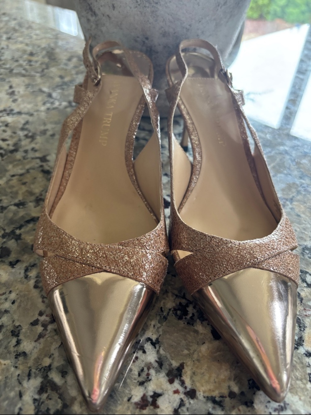 Ivanka Trump gold heel